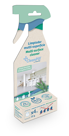 Pulverizador reutilizable para limpiador multisuperficies CleanPill® con pastillas refill
